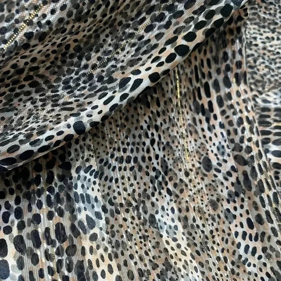 VINTAGE 70s silky animal print blouse size 14 EUC sz L YVES St. CLAIR office - Picture 14 of 16